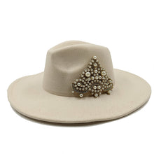 Load image into Gallery viewer, The PEARLfect ⚪️ Pearl Fedora Hat - Alabaster Box Boutique