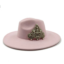 Load image into Gallery viewer, The PEARLfect ⚪️ Pearl Fedora Hat - Alabaster Box Boutique