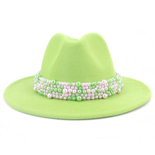 Load image into Gallery viewer, The “PEARLfect Pink & Green 💕💚” Fedoras - Alabaster Box Boutique