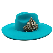 Load image into Gallery viewer, The PEARLfect ⚪️ Pearl Fedora Hat - Alabaster Box Boutique