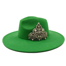 Load image into Gallery viewer, The PEARLfect ⚪️ Pearl Fedora Hat - Alabaster Box Boutique