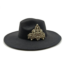 Load image into Gallery viewer, The PEARLfect ⚪️ Pearl Fedora Hat - Alabaster Box Boutique