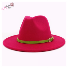 Load image into Gallery viewer, AHEAD Of Them ALL- Pink & Green Hats ๐๐ w/ Green Leather Belt Buckle - Alabaster Box Boutique