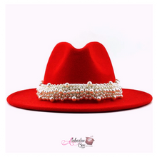 Load image into Gallery viewer, The PEARLfect ⚪️ Fedora Hat - Alabaster Box Boutique