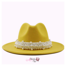 Load image into Gallery viewer, The PEARLfect ⚪️ Fedora Hat - Alabaster Box Boutique