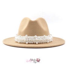 Load image into Gallery viewer, The PEARLfect ⚪️ Fedora Hat - Alabaster Box Boutique