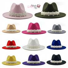 Load image into Gallery viewer, The PEARLfect ⚪️ Fedora Hat - Alabaster Box Boutique