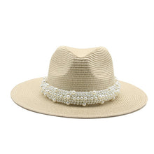 Load image into Gallery viewer, The PEARLfect Straw ⚪️ Fedora Hat - Alabaster Box Boutique