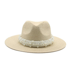 Load image into Gallery viewer, The PEARLfect Straw ⚪️ Fedora Hat - Alabaster Box Boutique