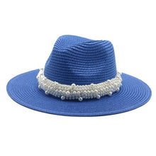 Load image into Gallery viewer, The PEARLfect Straw ⚪️ Fedora Hat - Alabaster Box Boutique