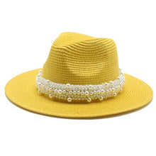 Load image into Gallery viewer, The PEARLfect Straw ⚪️ Fedora Hat - Alabaster Box Boutique