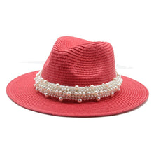 Load image into Gallery viewer, The PEARLfect Straw ⚪️ Fedora Hat - Alabaster Box Boutique