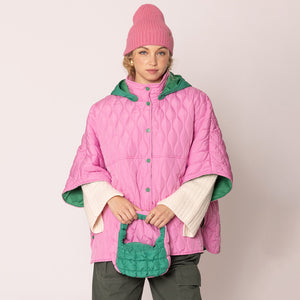“Pretty Girl 💕💚 Checkered & Houndstooth Poncho