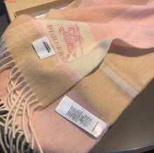 Load image into Gallery viewer, BB- Blush Pink ☺️ &amp; Tan Cashmere Scarf