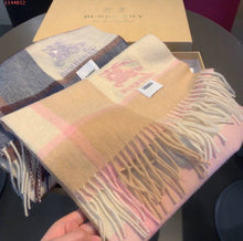 Load image into Gallery viewer, BB- Blush Pink ☺️ &amp; Tan Cashmere Scarf