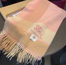 Load image into Gallery viewer, BB- Blush Pink ☺️ &amp; Tan Cashmere Scarf
