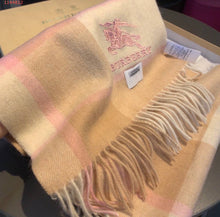 Load image into Gallery viewer, BB- Blush Pink ☺️ &amp; Tan Cashmere Scarf