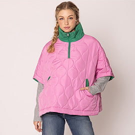 “Pretty Girl 💕💚 Checkered & Houndstooth Poncho