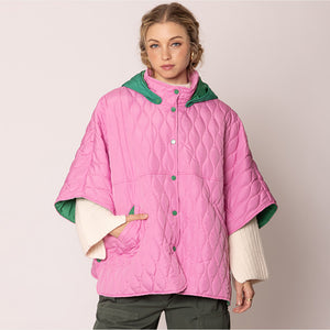 “Pretty Girl 💕💚 Checkered & Houndstooth Poncho