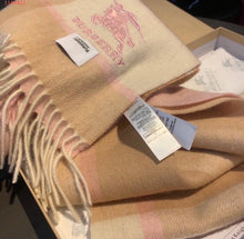 Load image into Gallery viewer, BB- Blush Pink ☺️ &amp; Tan Cashmere Scarf