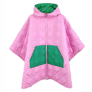 “Pretty Girl 💕💚 Checkered & Houndstooth Poncho
