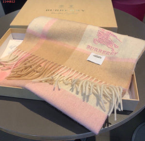 BB- Blush Pink ☺️ & Tan Cashmere Scarf