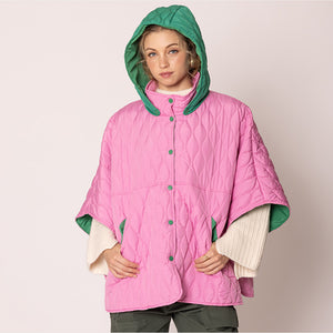 “Pretty Girl 💕💚 Checkered & Houndstooth Poncho