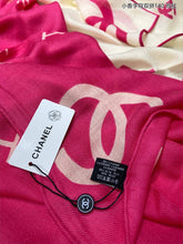 Load image into Gallery viewer, CC- Hot Pink 💗 &amp; Ivory Monogram Scarf