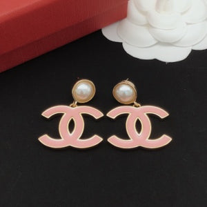 CC💕 Light Pink & Pearl Earrings