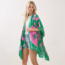 Load image into Gallery viewer, “Pretty Girl Floral 💞💚 Light-Weight" Kimono Poncho - Alabaster Box Boutique