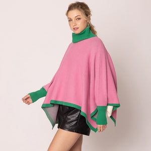“Pretty Girl 💕💚 Plaid & Solid Knit Ponchos” Pre-Order