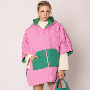 “Pretty Girl 💕💚 Checkered & Houndstooth Poncho