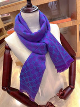 Load image into Gallery viewer, GG-Monogram 💖Two-Tone 💜💙 Scarves