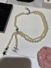 Load image into Gallery viewer, CC ⚪️💚 Pearl Emerald Star Necklace