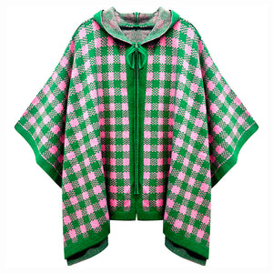 “Pretty Girl 💕💚 Checkered & Houndstooth Ponchos & Cape”- Pre Order