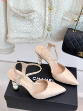 Load image into Gallery viewer, CC- Pearl ⚪️ Pointed Toe Pumps