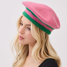 Load image into Gallery viewer, The “Pretty 💕💚 Girl Stripe Beret”
