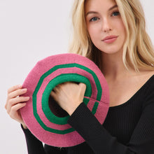Load image into Gallery viewer, The “Pretty 💕💚 Girl Stripe Beret”