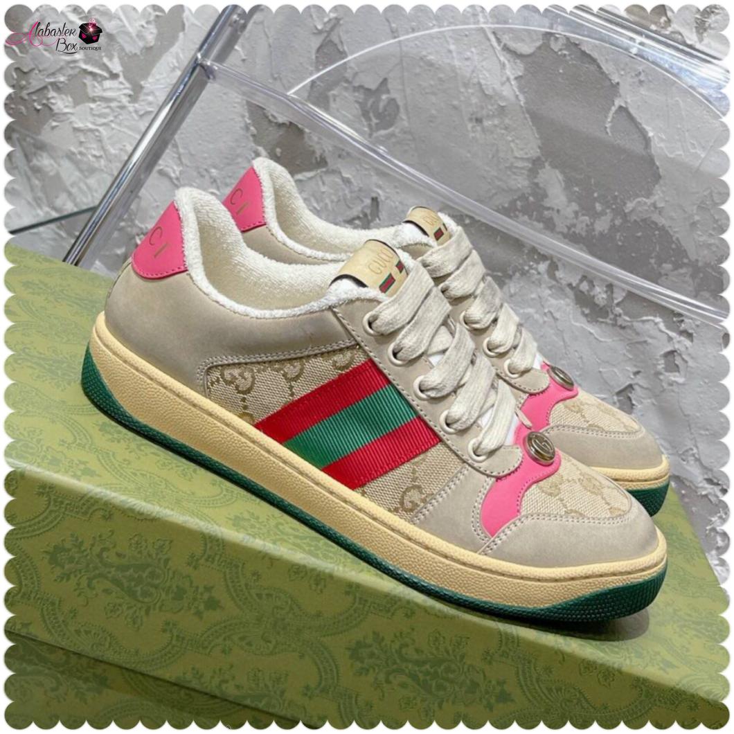 GG 💕💚 Screeners (Green Buttoms) Sneakers