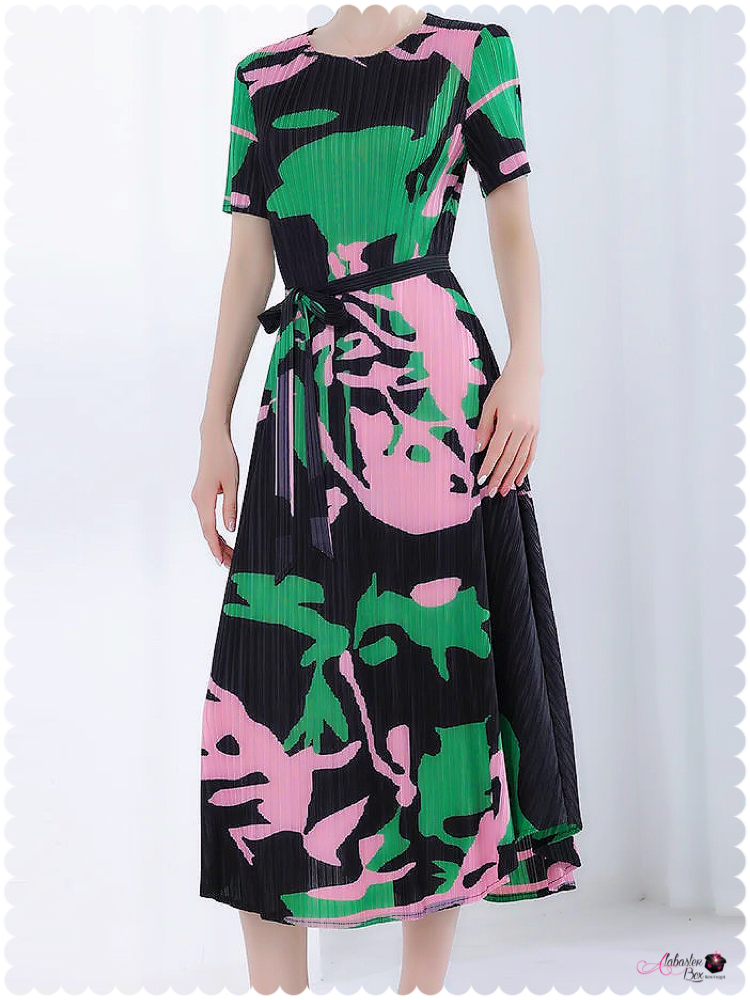 Standing On Pink Green Business Dress Standing On Pink Green Business Dress