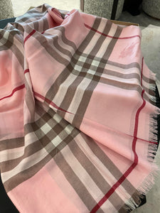BB- Pink 💞 Tartan-Check 🦓 Scarf