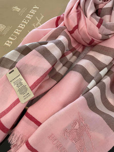 BB- Pink 💞 Tartan-Check 🦓 Scarf