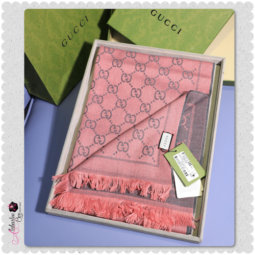 GG- Salmon Pink 🍣 & Gray Scarf
