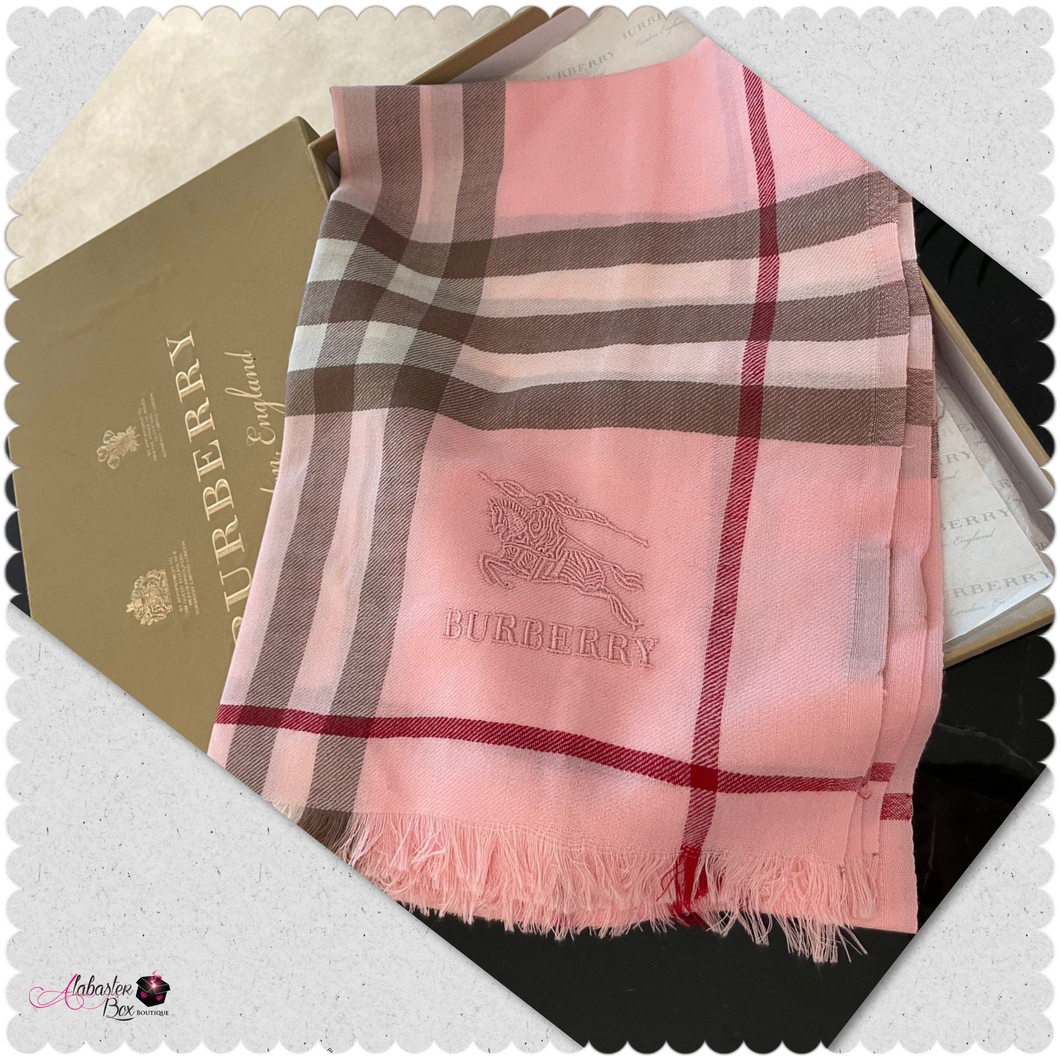 BB- Pink 💞 Tartan-Check 🦓 Scarf