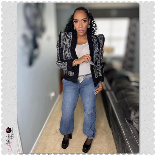 The “BIGGEST BO💲💲” Jacket - Alabaster Box Boutique