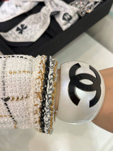 Load image into Gallery viewer, CC ⚪️ White &amp; Black Cuff Bracelet