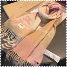 Load image into Gallery viewer, BB- Blush Pink ☺️ &amp; Tan Cashmere Scarf