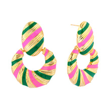 Load image into Gallery viewer, “Pretty 💕💚 Enamored” Earrings