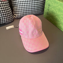 Load image into Gallery viewer, GG- Pink Monogram 💗 Stripe Baseball Cap