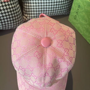 GG- Pink Monogram 💗 Stripe Baseball Cap